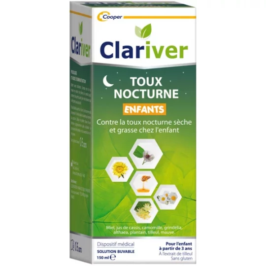 Clariver Toux Nocturne Enfants Solution Buvable 150 ml