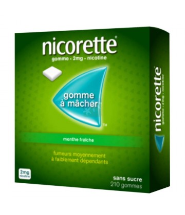 Nicorette 2 mg Menthe Fraîche Sans Sucre x 210