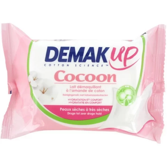 Demak Up Cocoon Peaux Sèches à Très Sèches Lingettes Démaquillantes x 25