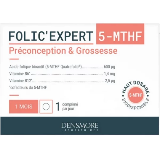 Densmore Folic'Expert 5-MTHF Préconception et Grossesse Comprimés x 30