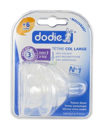 Dodie Tétine Col Large Débit 3 - 2ème âge x 2
