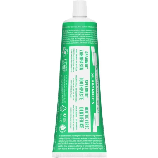 Dr Bronner's Dentifrice Menthe Verte 105 ml