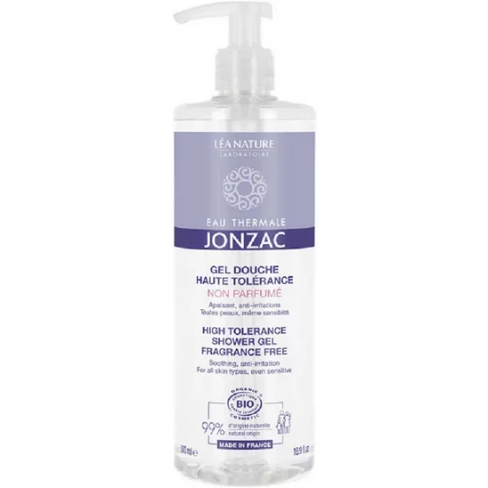 Eau Thermale Jonzac REactive Gel Douche Haute Tolérance Non Parfumé Bio 500 ml