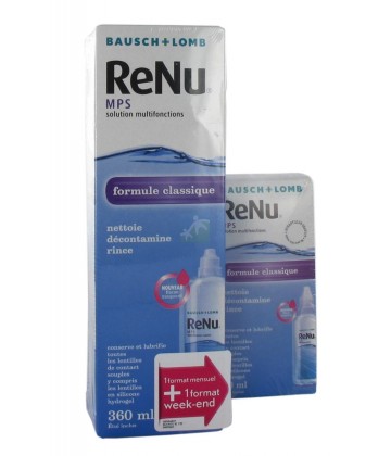 ReNu Solution Multifonctions pour Lentilles 360 ml + 1 flacon 60 ml Offert