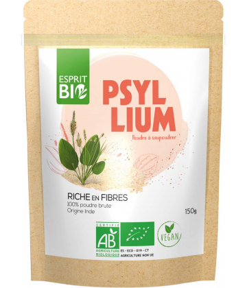 Esprit Bio Psyllium Poudre à Saupoudrer Riche en Fibres 150 g