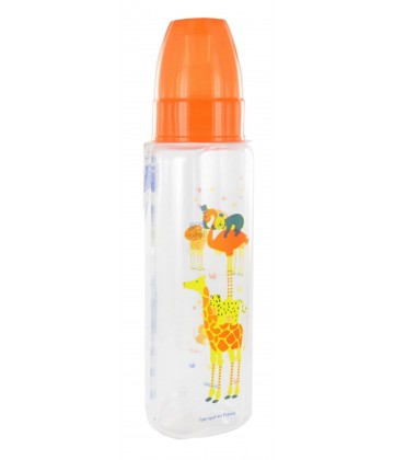 Dodie Biberon Orange Safari Col Etroit 330 ml + Tétine 2ème âge