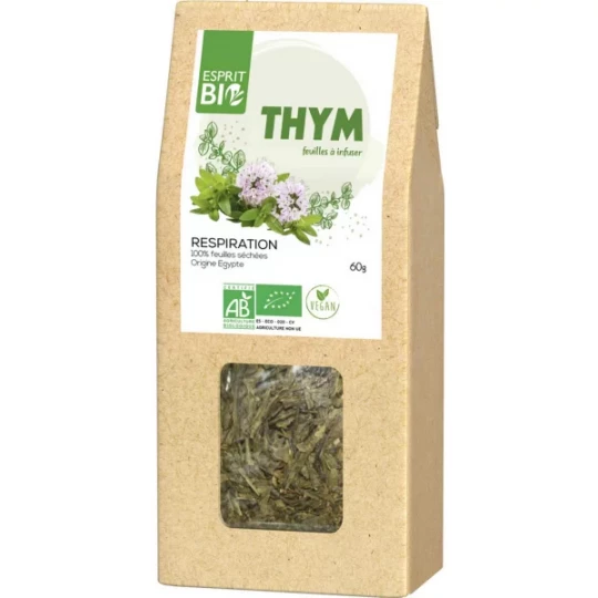 Esprit Bio Thym Feuilles à Infuser Respiration 60 g