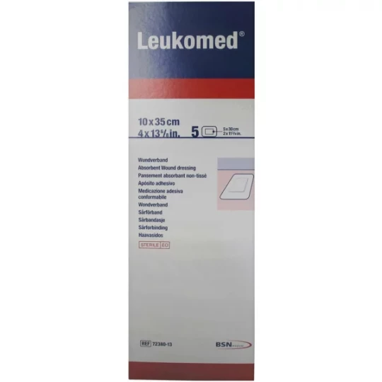 Leukomed Pansements Absorbants Non-Tissés 10 cm x 35 cm x 5