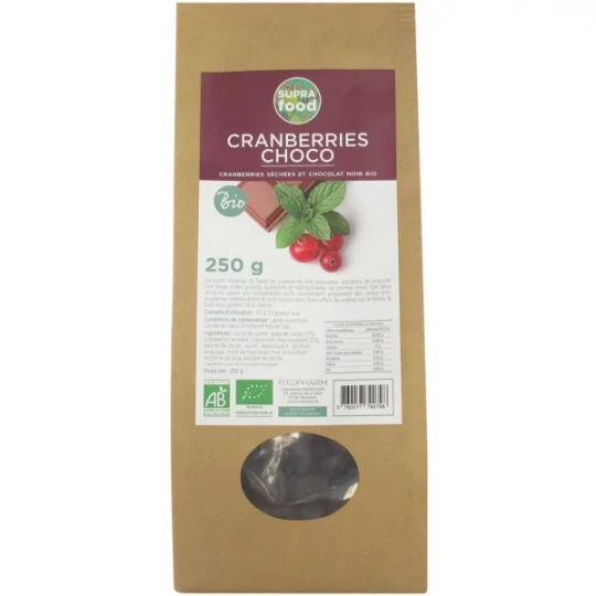 Exopharm Cranberries Choco Bio 250 g