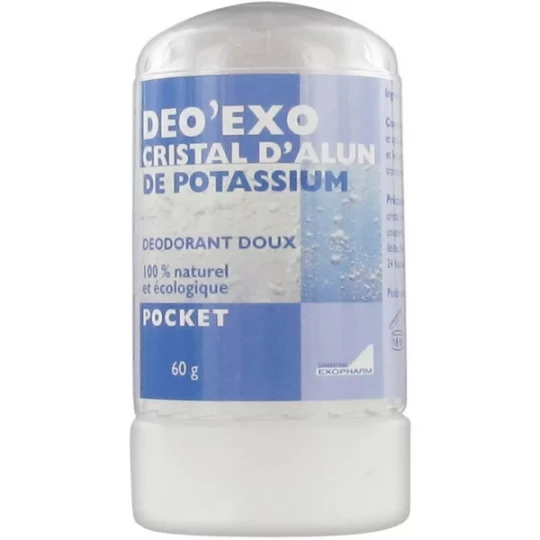 Exopharm Deo'Exo Cristal d'Alun de Potassium Pocket 60 g