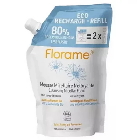 Florame Mousse Micellaire Nettoyante Bio ÉcoRecharge 300 ml