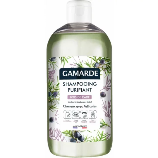 Gamarde Shampoing Purifiant Bois de Cade Cheveux Avec Pellicules Bio 500 ml