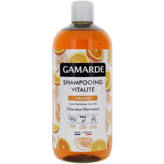 Gamarde Shampoing Vitalité Orange Cheveux Normaux Bio 500 ml