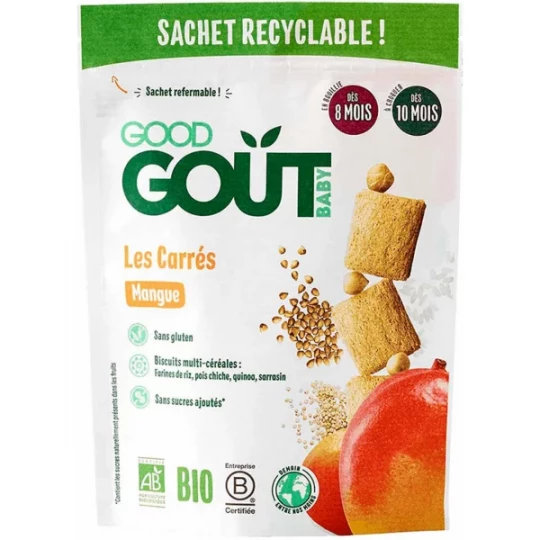 Good Goût Carrés Mangue Dès 8 Mois Bio 50 g