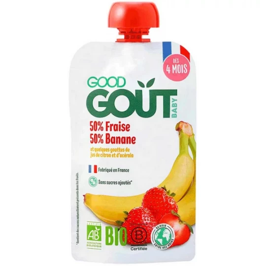 Good Goût Fraise Banane dès 4 Mois Bio 120 g