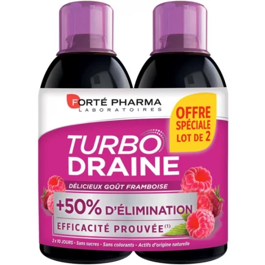 Forté Pharma Minceur TurboDraine Framboise 2 x 500 ml