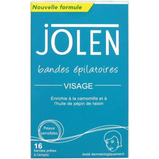 Jolen Bandes Epilatoires Visage Bandes x 16