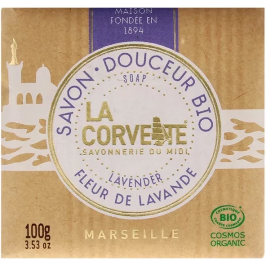 La Corvette Savon Douceur Bio Fleur de Lavande 100 g