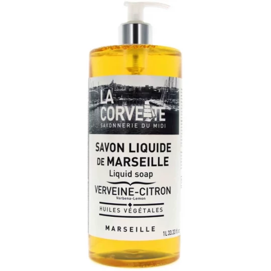 La Corvette Savon Liquide de Marseille Verveine - Citron 1 L