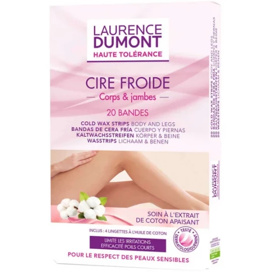 Laurence Dumont Institut Haute Tolérance Bandes de Cire Froide Corps et Jambes Bandes x 20