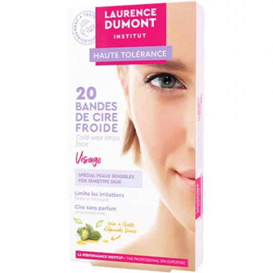 Laurence Dumont Institut Haute Tolérance Bandes de Cire Froide Visage Bandes x 20
