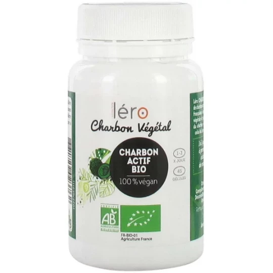 Léro Charbon Végétal Actif Bio Gélules x 45