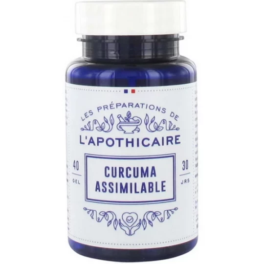 Les Préparations de l'Apothicaire Curcuma Assimilable Gélules x 40
