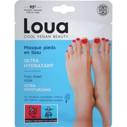 Loua Masque Pieds en Tissu Ultra-Hydratant 1 Paire 16 ml