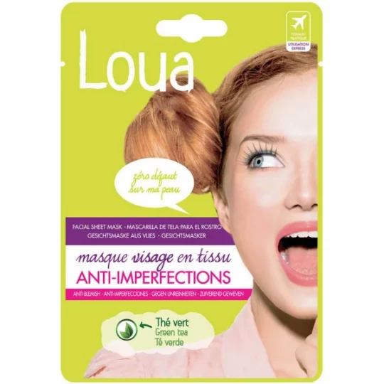 Loua Masque Visage en Tissu Anti-Imperfections 23 ml