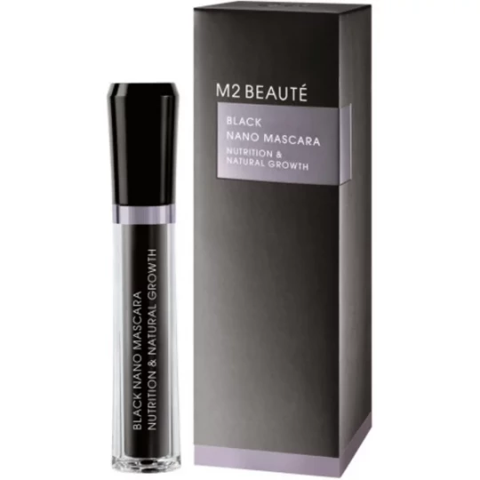 M2 BEAUTÉ Black Nano Mascara Nutrition et Natural Growth 6 ml
