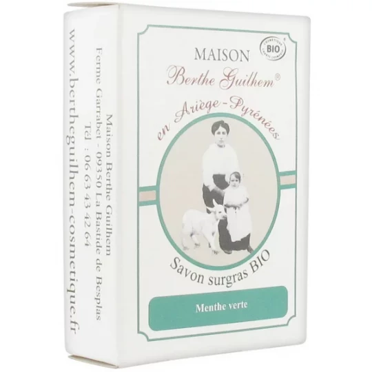 Maison Berthe Guilhem Savon Surgras Bio Menthe Verte 100 g
