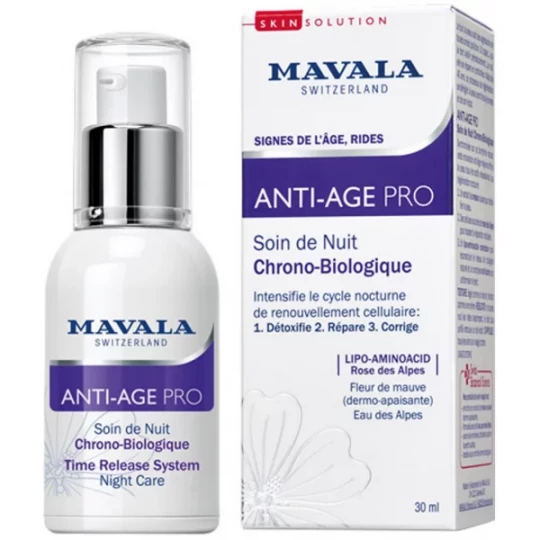 Mavala SkinSolution Anti-Âge Pro Soin de Nuit Chrono-Biologique 30 ml