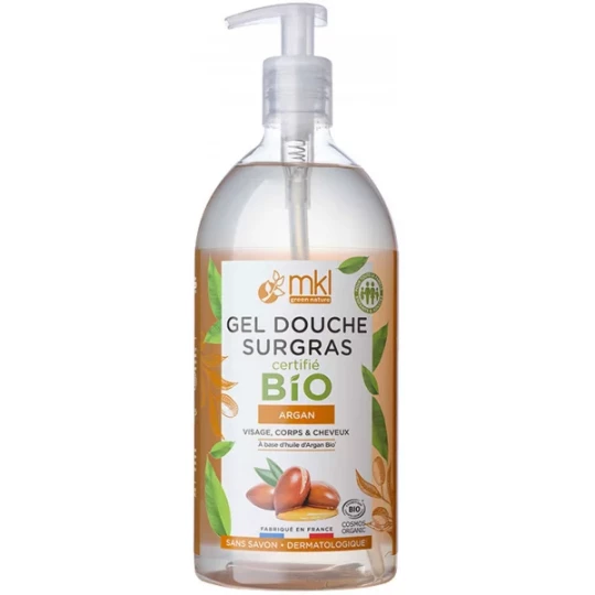 MKL Green Nature Gel Douche Surgras Argan Bio 1 L