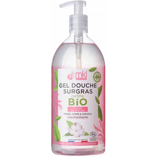MKL Green Nature Gel Douche Surgras Fleur de Coton Bio 1 L