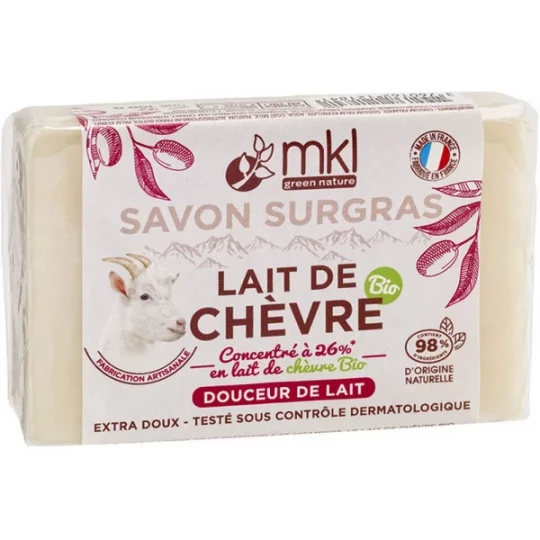 MKL Green Nature Lait de Chèvre Bio Savon Surgras Douceur de Lait 100 g