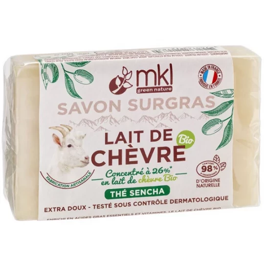 MKL Green Nature Lait de Chèvre Bio Savon Surgras Thé Sencha 100 g