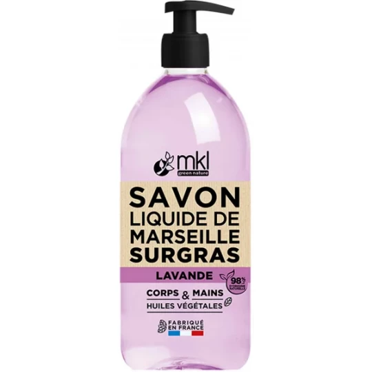 MKL Green Nature Savon Liquide de Marseille Surgras Lavande 1 L