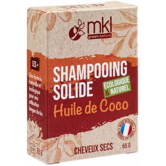 MKL Green Nature Shampoing Solide Huile de Coco Cheveux Secs 65 g