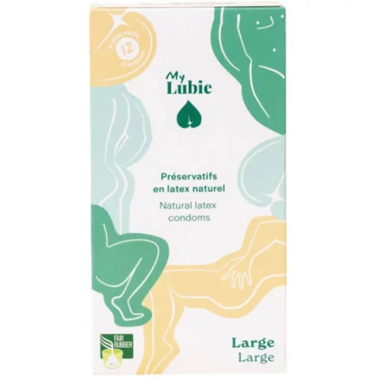 My Lubie Préservatifs en Latex Naturel Large Préservatifs x 12