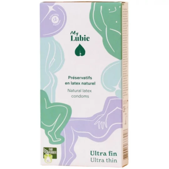 My Lubie Préservatifs en Latex Naturel Ultra Fin Préservatifs x 12