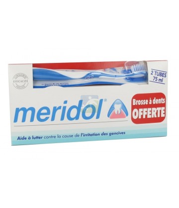 Meridol Dentifrice 2 x 75 ml + 1 Brosse à dents