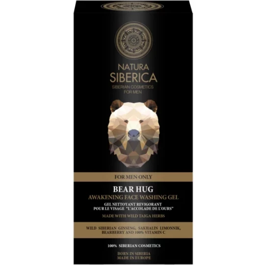 Natura Siberica Homme Gel Nettoyant Revigorant Visage l'Accolade de l'Ours 150 ml