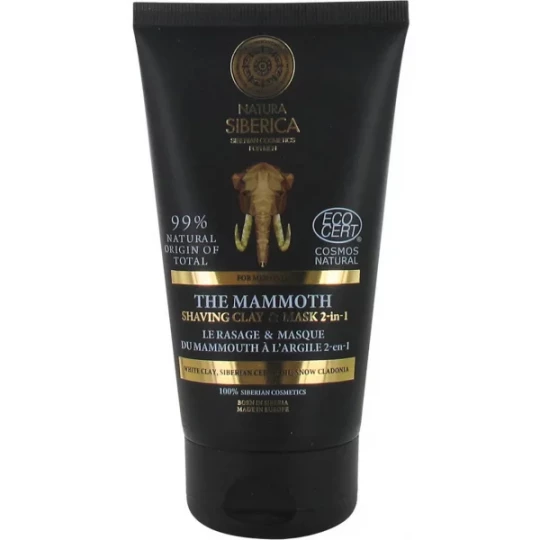 Natura Siberica Homme Rasage et Masque 2 en 1 Le Rasage Parfait du Mammouth 150 ml