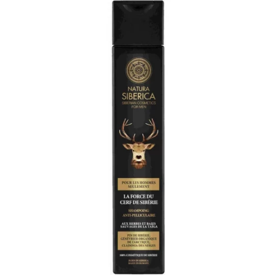Natura Siberica Homme Shampoing Anti-Pelliculaire La Force du Cerf de Sibérie 250 ml