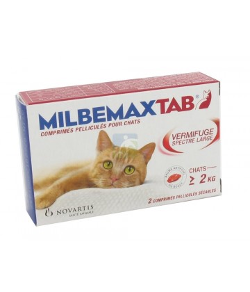 Milbemaxtab Vermifuge Chats x 2