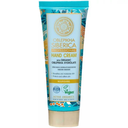 Natura Siberica Oblepikha Nourrissant Crème pour les Mains à l'Hydrolat d'Argousier Bio 75 ml