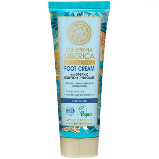Natura Siberica Oblepikha Nourrissant Crème pour les Pieds à l'Hydrolat d'Argousier Bio 75 ml