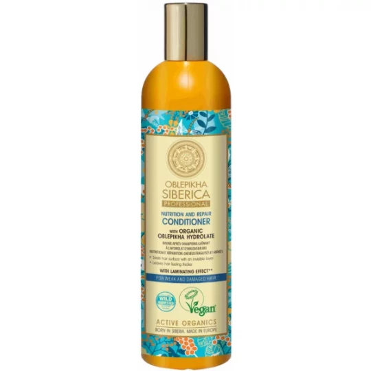 Natura Siberica Oblepikha Nutrition et Réparation Baume à l'Hydrolat d'Argousier Bio 400 ml