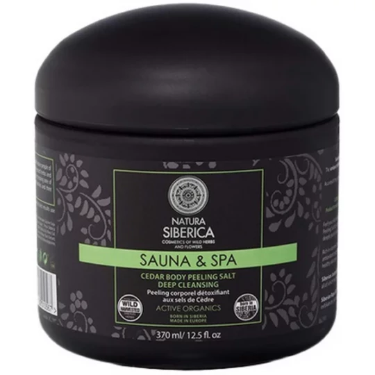 Natura Siberica Sauna et Spa Peeling Corporel Détoxifiant aux Sels de Cèdre 370 ml