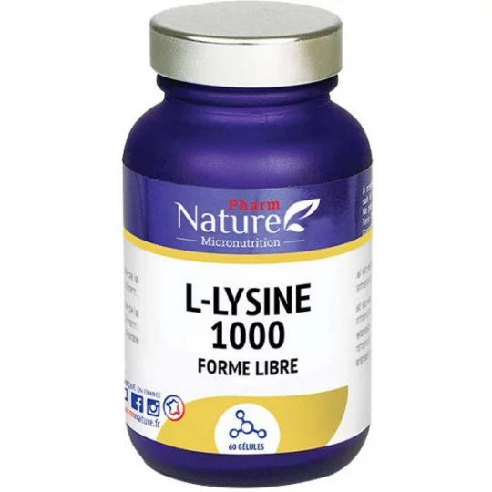 Nature Attitude L-Lysine 1000 Forme Libre Gélules x 60